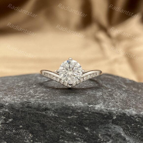 NEW Certified 1ct. t.w. Moissanite Crown Ring - Picture 8 of 8
